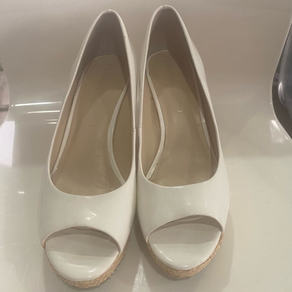 Franco Sarto White Patent Wedge - 6.5M